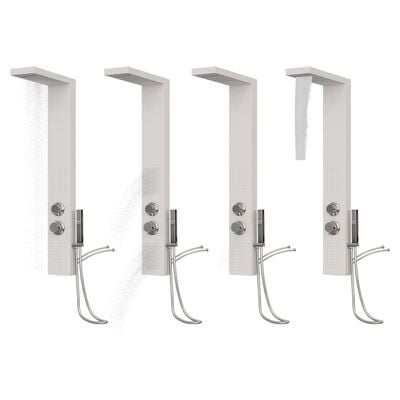 vidaXL Shower Panel System Aluminium White