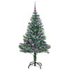 vidaXL Artificial Christmas Tree Snow Flocked with LED Light 150 cm