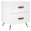 vidaXL Bedside Cabinets 2 pcs White 40x35x47.5 cm Engineered Wood
