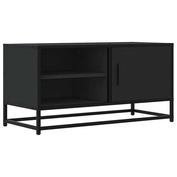 vidaXL TV Cabinet Black 80x34.5x40 cm Engineered Wood and Metal