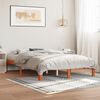 vidaXL Bed Frame without Mattress Wax Brown 135x190 cm Double Solid Wood Pine