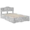 vidaXL Bed Frame Concrete Grey 120 x 200 cm Engineered Wood