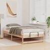 vidaXL Bed Frame Brown 75 x 190 cm Solid Pine Wood