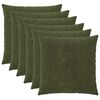 vidaXL Cushion Cover 6 pcs HEERLEN Green 80 x 80 cm Microfiber Fleece