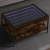 vidaXL Coffee Table with Infinity LED Smoked Oak 70x50x38 cm