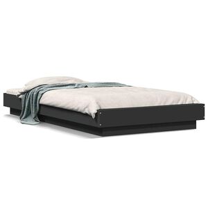 vidaXL Bed Frame without Mattress Black 100x200 cm