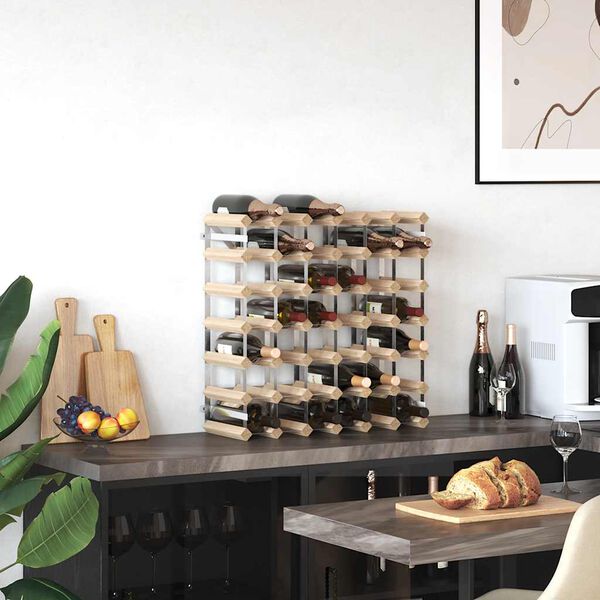 vidaXL Wine Rack for 42 Bottles Solid Pinewood