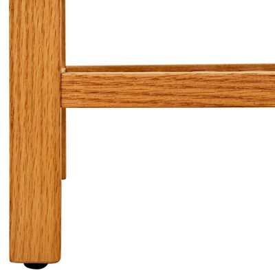 vidaXL Shoe Rack with 5 Shelves 50x27x100 cm Solid Oak Wood