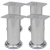 vidaXL Sofa Leg | Set of 4 | Chrome | Iron | 120 mm height | Durable | Sofa Legs