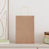 vidaXL Paper Bags 250 pcs with Handles Brown 21x11x31 cm