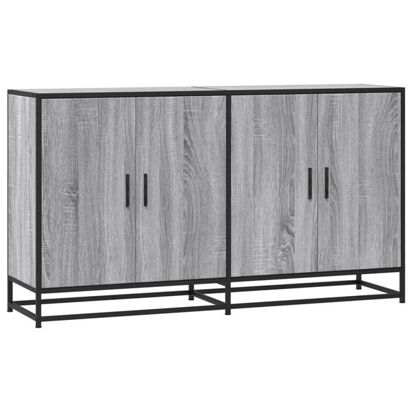 vidaXL Sideboard Grey Sonoma 134x35x76 cm Engineered Wood