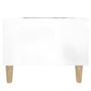 vidaXL Side Table High Gloss White 50x46x35 cm Engineered Wood