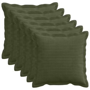 vidaXL Cushion Cover 6 pcs HOUTEN Green 30 x 30 cm Corduroy