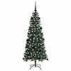 vidaXL Artificial Christmas Tree with 150 LEDs with Stand Green 150 cm