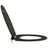 vidaXL Toilet Seat Black 47 x 37.5 x 3.8 cm Duroplast