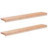 vidaXL Window Sills 2 pcs Natural 90 x 15 x 2 cm Solid Beech Wood