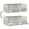 vidaXL Day Bed with Drawer Grey 90 x 200 cm Engineered Wood