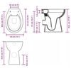 vidaXL Rimless Toilet 7 cm Extra Height Soft Close Ceramic White