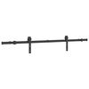vidaXL Sliding Door Hardware Kit 183 cm Steel Black