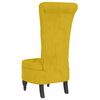 vidaXL High Back Chair Yellow Velvet Button Design