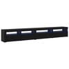 vidaXL TV Cabinet Set 3 pcs Black Oak 270 x 35 x 40 cm Engineered Wood
