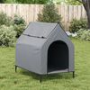 vidaXL Dog House Light Grey Oxford Fabric and Steel
