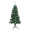 vidaXL Corner Artificial Christmas Tree Green 150 cm PVC and Metal