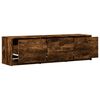 vidaXL TV Cabinet with LED Smoked Oak 140 x 34 x 40 cm Engineered Wood