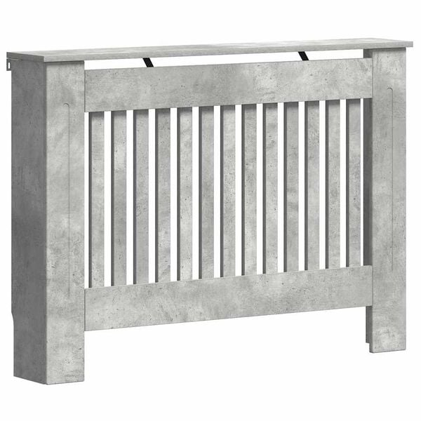 vidaXL Radiator Cover Concrete Grey 112 x 19 x 81.5 cm Engineered Wood