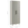 Keter Garden Multipurpose Storage Cabinet Wood Grain Cream Taupe 182cm