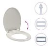 vidaXL Soft-Close Toilet Seat Light Grey Oval