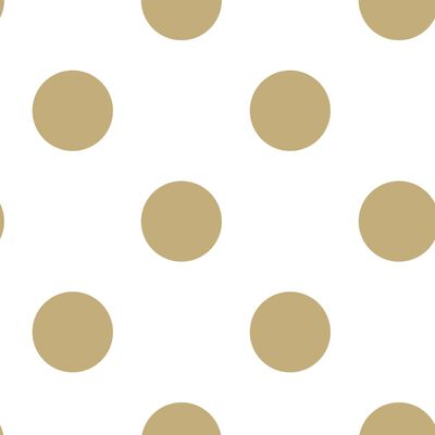Noordwand Kids at Home Wallpaper Dotty Gold White and Gold 100105