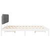 vidaXL Bed Frame with Upholstered Headboard Light Grey 180 x 200 cm