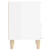 vidaXL Bedside Cabinet High Gloss White 40x35x50 cm