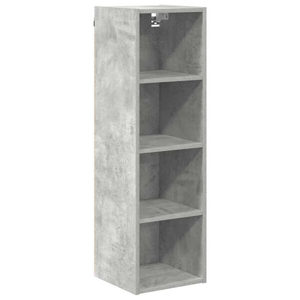 vidaXL Hanging Cabinet with Storage Concrete Grey 30 x 29.5 x 100 cm
