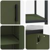 vidaXL Kitchen Storage Set 3 pcs Olive Green Cold-rolled Steel