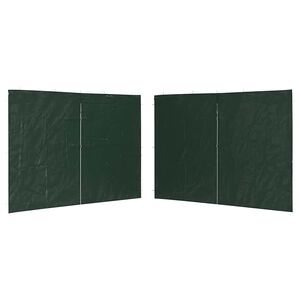 vidaXL Party Tent Sidewall 2 pcs with Zipper PE Green