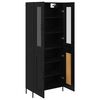 vidaXL Highboard Black Oak 69.5 x 34 x 180 cm Engineered Wood