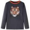 vidaXL Kids' T-shirt with Long Sleeves Anthracite 92