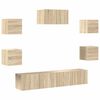 vidaXL 7 Piece TV Cabinet Set Sonoma Oak Engineered Wood