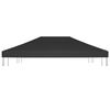 vidaXL Gazebo Top Cover 270 g/m² 4x3 m Black