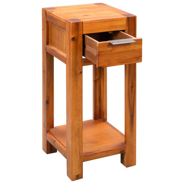vidaXL End Table Solid Acacia Wood 30x30x70 cm