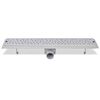 vidaXL Linear Shower Drain Bubble 630x140 mm Stainless Steel