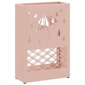 vidaXL Rain Umbrella Stand Pink 28 x 12 x 41 cm Steel