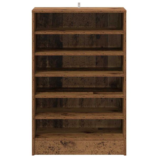 vidaXL Shoe Cabinet Old Wood 60x35x92 cm Engineered Wood