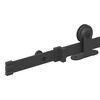 vidaXL Sliding Door Hardware Kit 213.5 cm Steel Black