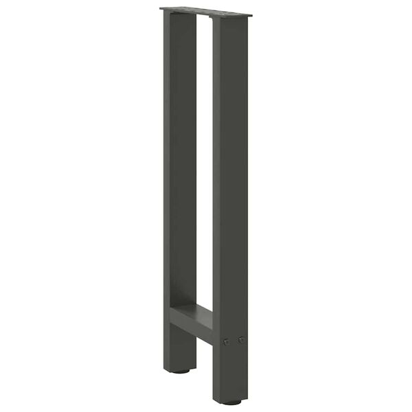 vidaXL Console Table Legs Anthracite 2 pcs 38x(72-73) cm Steel