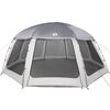 vidaXL Pool Tent with Removable Fly & Mesh Walls Grey 612x612 cm
