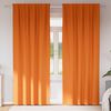 vidaXL Blackout Curtains with Rings 2 pcs Bright Orange 260 x 140 cm