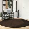 vidaXL Area Rugs Round HUARTE Brown &Oslash; 200 CM Polyester
